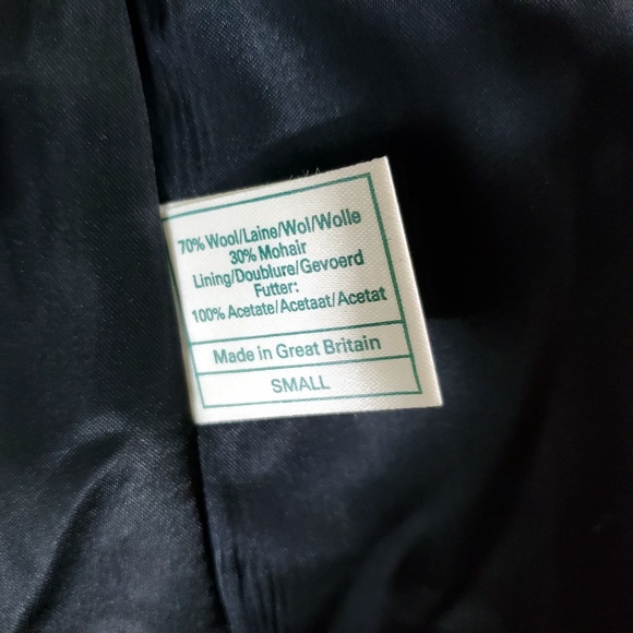 VTG 90s Laura Ashley British Wool Mohair Pea Coat - Picture 5 of 7